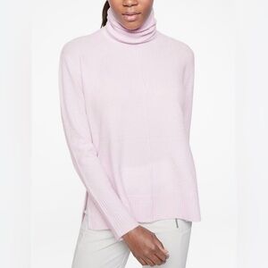 ATHLETA Transit Turtleneck Small Sweater Extra Fine Wool Oversized Simply‎ Lilac